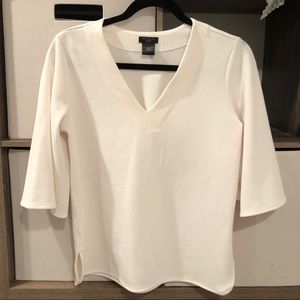 Ann Taylor - Petite White Blouse - 3/4 Sleeve